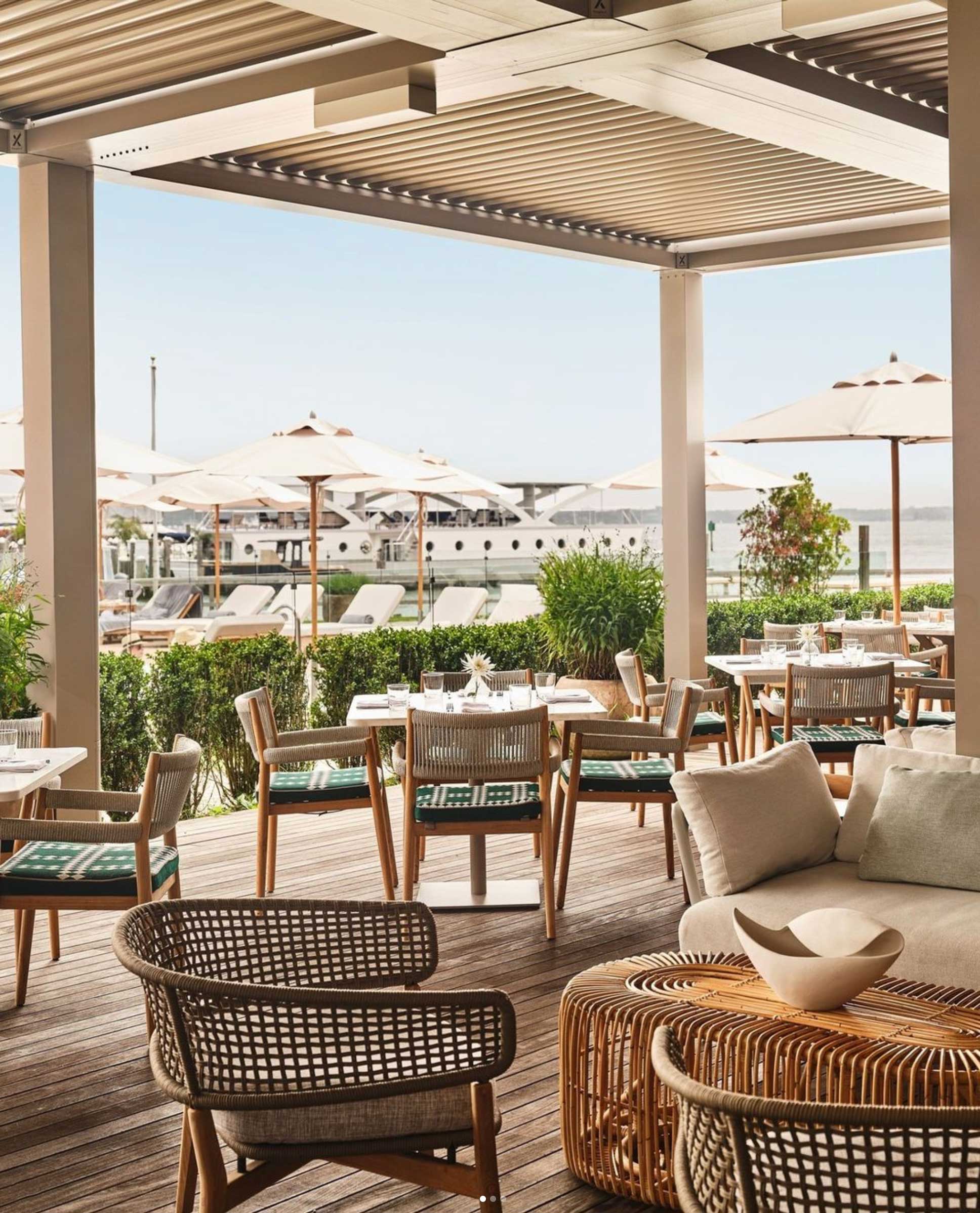 Image of umbrellas at Montauk Yacht Club